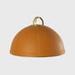 LEATHER BRASS SHADE 10" BROWN